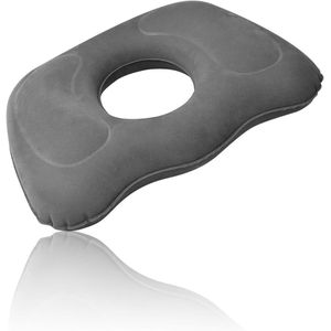 Orthopedisch Zitkussen voor Bureaustoel - Ronde Ergonomische Ringkussen voor Drukontlasting bij Aambeien en Doorligwonden - Grijs