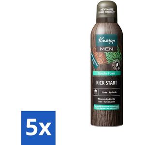 Kneipp - Douchefoam - Ceder & Jojobaolie - Verzorgend - Vegan - 200 ml - Bulkverpakking - 5 stuks
