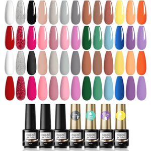 26 Kleuren Gel Nagellak Set – UV Gellak met Basislaag en Top Coats, 30pcs voor Nail Art Manicure