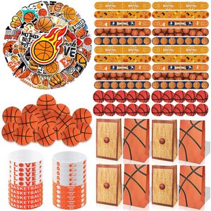 Basketbal Feestbenodigdheden Set - 150 Delen voor Feesten en Cadeaus - Polsbandjes, Stickers, Mini Basketballen en Slap Armbanden