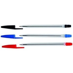 SOHO Balpennen Stylo Set 12 - Ergonomische grip pennen - Kantoorbenodigdheden - Kantooraccessoires - Hoogwaardig inkt - 12 Stuks - Zwart/rood/blauw