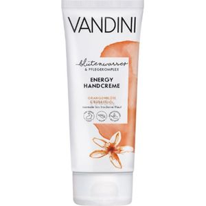 VANDINI Handcrème Energy | 1x 75ml - Geur van oranjebloesem en babassu-olie | Veganistisch