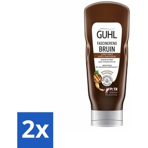 2 x Guhl - Conditioner - Colorshine Bruin - 200 ml - Bruin Haar - Glans Conditioner - Kleurversterkende Conditioner - Walnootextract - Conditioner Voor Bruin Haar