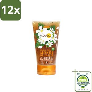 Lovea – Body Scrub – Tahiti Monoï – Verzorgend – 150 ml - Voordeelverpakking - 12 stuks - Body scrub tahiti monoï - Exfoliatie huid