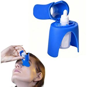 1 artikel - Oogdruppelhulpmiddel - Oogdruppelflesdispenser - Oogdruppelassistent - Herbruikbaar - Vermindert afval - Blauw - 8,4 x 3,2 cm - Geschikt voor oudere gebruikers, artritispatiënten