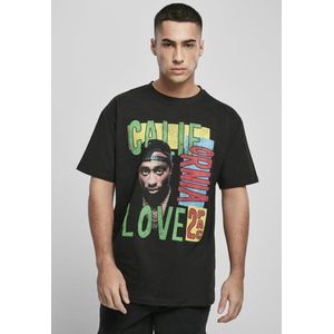 Mister Tee Tupac - Tupac California Love Retro Oversize Heren T-shirt - 2XL - Zwart