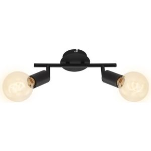 Briloner Leuchten PEARL Plafondlamp - 2 -lichts - Spots Draai en kantelbaar - 2x E27 - Zwart