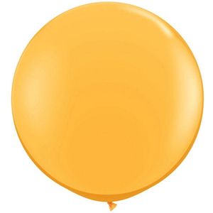 Top Ballon 90 cm doorsnee, Donker Geel, Verjaardag, Themafeest.