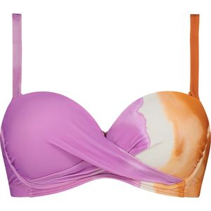Beachlife Tie Dye multiway bikinitop met voorgevormde cups en beugel - cup D,E,F - dames - Maat 75F