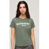 Superdry - Sport Luxe Graphic Fitted T-shirt - Mauve Morn Pink - Korte Mouwen