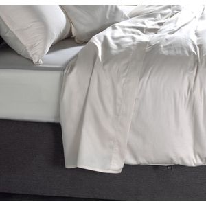 Luxe zijdezachte Katoen/Satijn Laken Creme | 160x290 | Met Een Prachtige Subtiele Glans | Hoogwaardige Kwaliteit