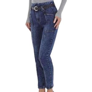 Dilena fashion Pocket jeans met riem