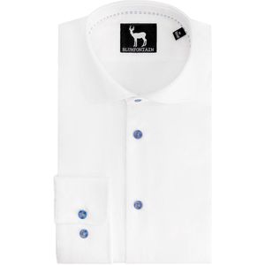 Gents - Blumfontain uni visgraat wit - Maat 3XL
