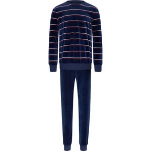Pastunette for Men - Heren Pyjama set George - Blauw - Velours - Maat 2XL