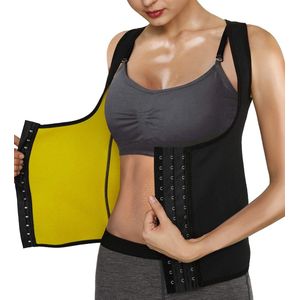 Vrouwen Body Shaper Hot Zweet Workout Tank Top Afslanken Vest Sauna Shirt Neopreen Compressie Shapewear Geen Rits - XXL