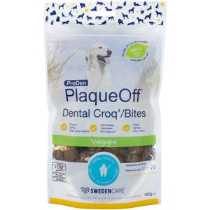 ProDen PlaqueOff Dental Bites voor honden - Vermindert tandplak - voorkomt tandsteen - Gaat slechte adem tegen - Inhoud 60 g of 150 gr - Honden vanaf 10 kg - 150 gram