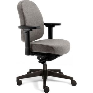 Therapod X Compact in wolvilt Fenice lichtgrijs - Bureaustoel lange mensen - Ergonomische bureaustoel rugklachten - 24 uurs stoel