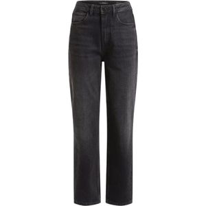 Mom Jeans - Zwart - Spijkerbroek - Hoge Taille - Rechte Pijpen - Stretchdenim