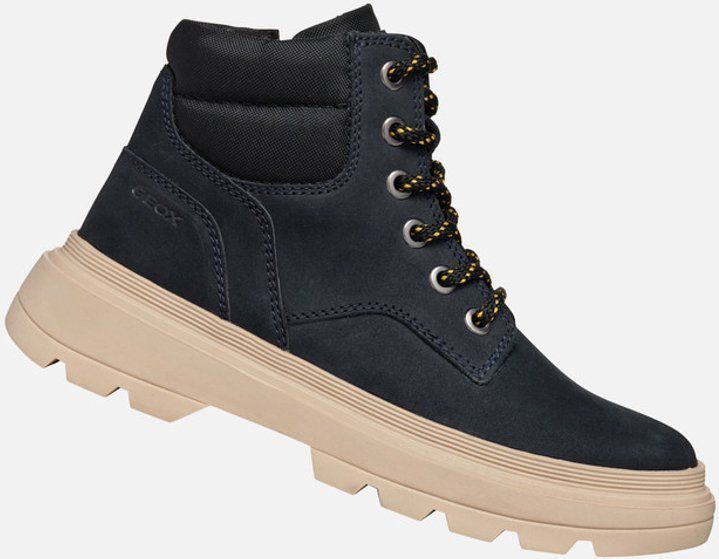 Geox - Kiddartah - Enkellaarsjes - Zwart - Halfhoog - Ademend en Waterdicht