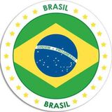 10x Brazilie sticker rond 14,8 cm - Braziliaanse vlag - Landen thema decoratie feestartikelen/versieringen