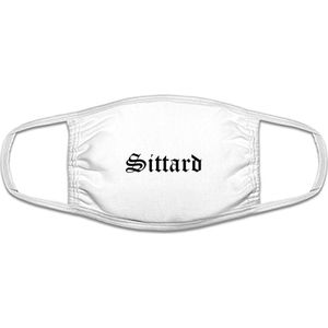 Sittard mondkapje | gezichtsmasker | bescherming | bedrukt | logo | Wit mondmasker van katoen, uitwasbaar & herbruikbaar. Geschikt voor OV