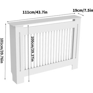 Radiator Ombouw - Radiator Kast - Radiator Kant En Klaar - Verwarming Ombouw - Radiator Bekleding - Verticaal - Wit