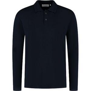 Pure Path trui fijn gebreid donkerblauw