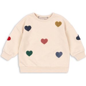 Lou sweater met hartmotieven KONGES SLOJD beige