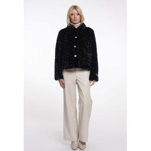 Rino&Pelle dames jacket - vie jacket - zwarte vacht