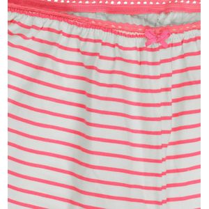 Little Label - dames pyjama kort - felroze bretonse strepen - S / 36-38 - extra zachte bio-katoen