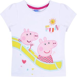 Roze-witte meisjespyjama met korte mouwen - Peppa Pig
