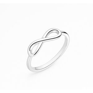 Infinity Zilver Ring - Zilver Infinity Ring - Zilveren Ring Infinity - Dames Ring Zilver - Sterling Zilveren - Zilver 925 - Amona Jewelry