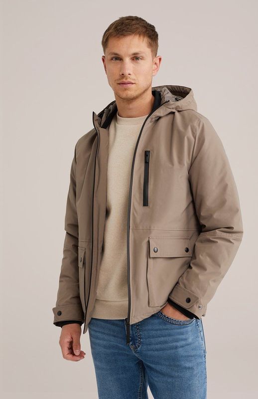 WE Fashion - Waterafstotend Jack - Regular Fit - Met Capuchon