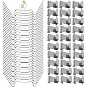 Crrynuo Broeikas Glasklemmen - Broeikas Kasklemmen - 100 Stuks - RVS Zilver