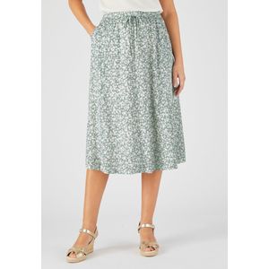 Damart - Rok crêpe stretch stof - Dames - Groen - XS