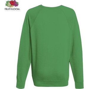 Fruit of the Loom sweater - ronde hals - maat S - heren - Kleur Kelly Green