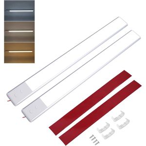 Dimbare 12 Volt LED Lampen voor Camper en Auto met 3 Kleuren en Memory Switch - Set van 2