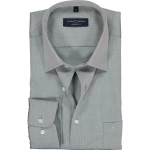 CASA MODA comfort fit overhemd - mouwlengte 72 cm - grijs - Strijkvrij - Boordmaat: 40
