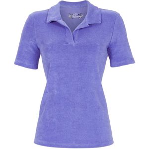 Badstoffen pyjamashirt donkerblauw - Blauw - Maat - 38