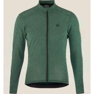 Craft fietsshirt heren lange mouw Core Essence Wool, groen - Maat XXL -