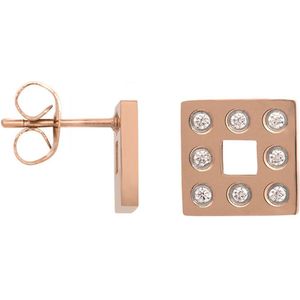 iXXXi-Jewelry-Design Square-Rosé goud-dames-Oorbellen-One size