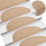 vidaXL-Trapmatten-zelfklevend-15-st-sisal-look-56x17x3-cm-zandkleurig