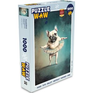Puzzel Hond - Tutu - Ballet - Abstract - Portret - Kind - Legpuzzel - Puzzel 1000 stukjes volwassenen