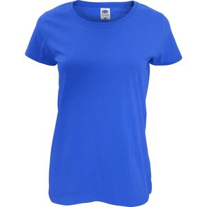 Fruit Of The Loom Dames/ Vrouwen Dames-Fit Original T-Shirt met Korte Mouwen (Royaal Blauw)