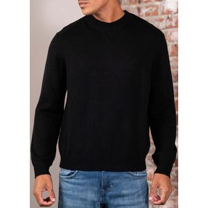 Armani Exchange Wool cotton crewneck - black