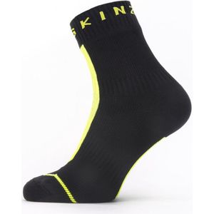 Sealskinz Dunton waterdichte sokken Black/Neon Yellow - Unisex - maat M