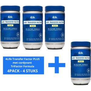 4Life Transfer Factor PLUS met extra toevoegingen - ondersteunt het immuun systeem - 4PACK/4x90 caps - AANBIEDING voor . . . .