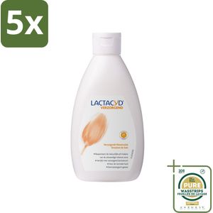 5 x Lactacyd – Verzorgende Wasemulsie – pH-vriendelijk – 300 ml - Grootverpakking - Intieme Wasemulsie - Verzorgende Wasemulsie - PH-vriendelijk - Melkzuur - Lactoserum