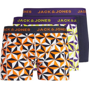Jack & Jones Boxershorts Heren Trunks JACGEOMETRIC GEMS Print 3-Pack - Maat L