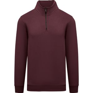 Native Spirit Duurzame herensweater met opstaande ritskraag NS428 - Dark Cherry - M